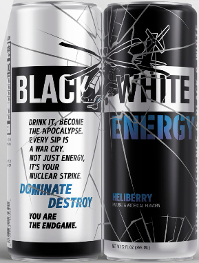 HeliBerry Black & White Energy Drink
